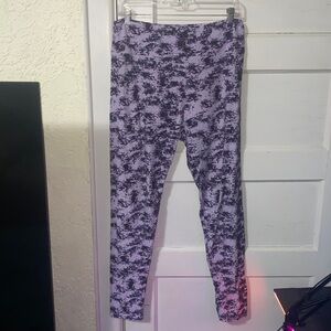 LuLaRoe Acid Wash Pink & Purple Tall & Curvy Regular Waistband Leggings